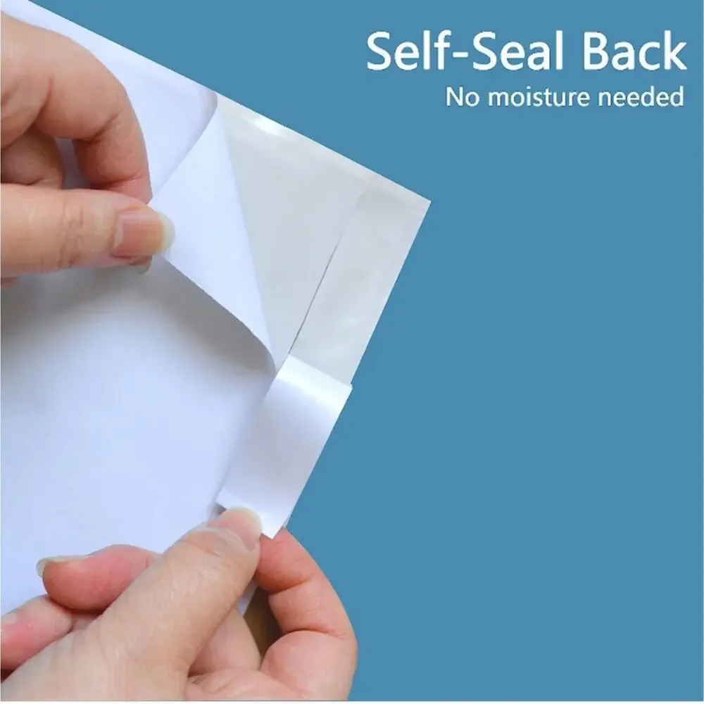 Clear Plastic Adhesive Packing Sleeve Mailing Shipping Labels 50pk - 7.5…